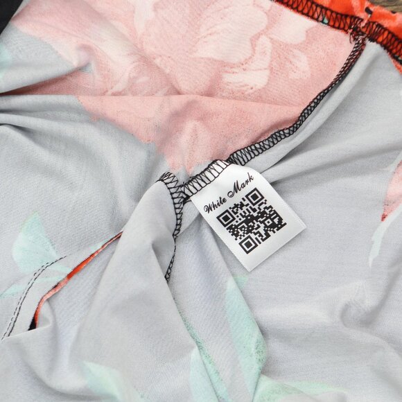 NEW White Mark 3/4 Sleeve Plus Size Cold Shoulder Knit Shirt Top Black Multi 2X - Picture 4 of 5